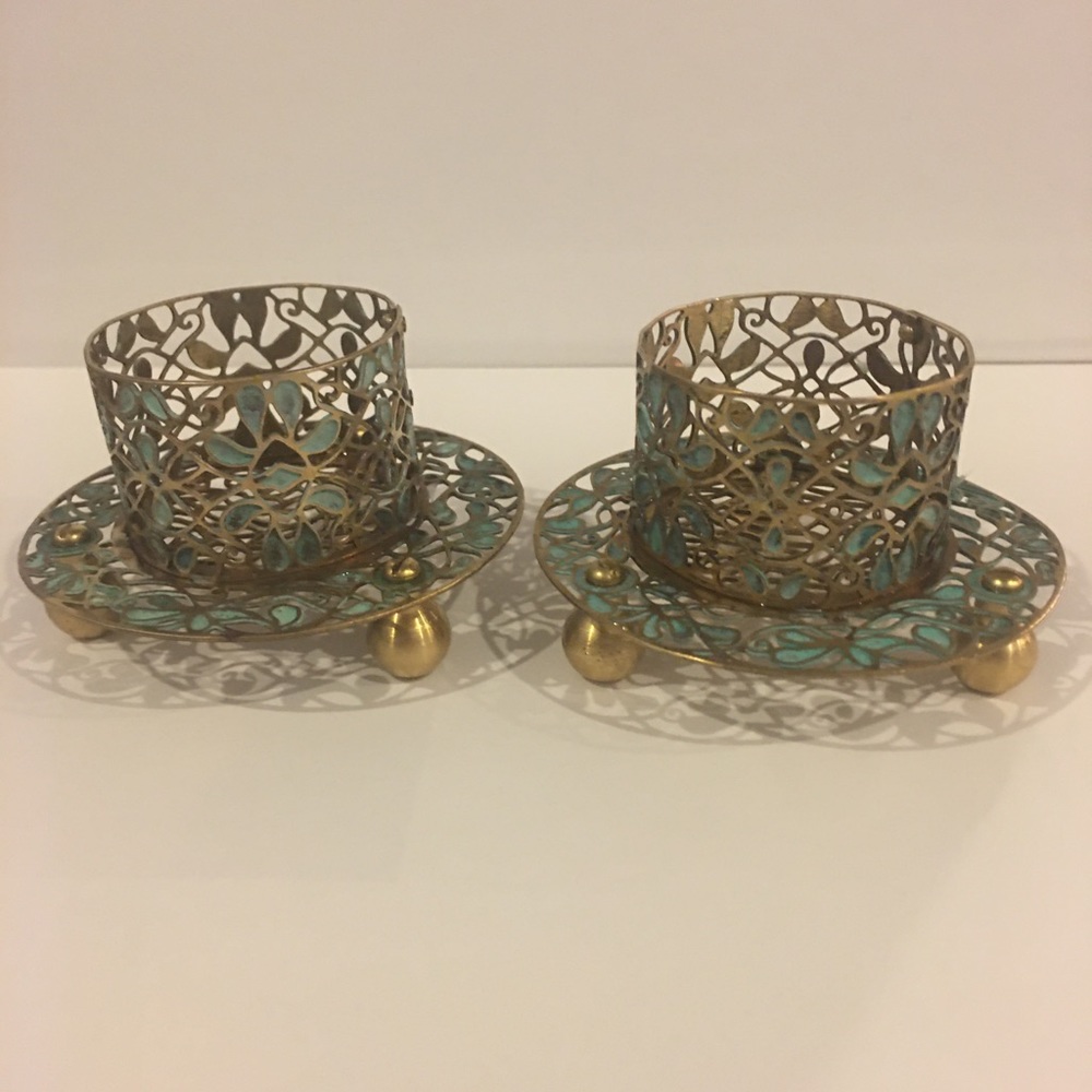 Orit Grader Tall Leaves Candle Holders